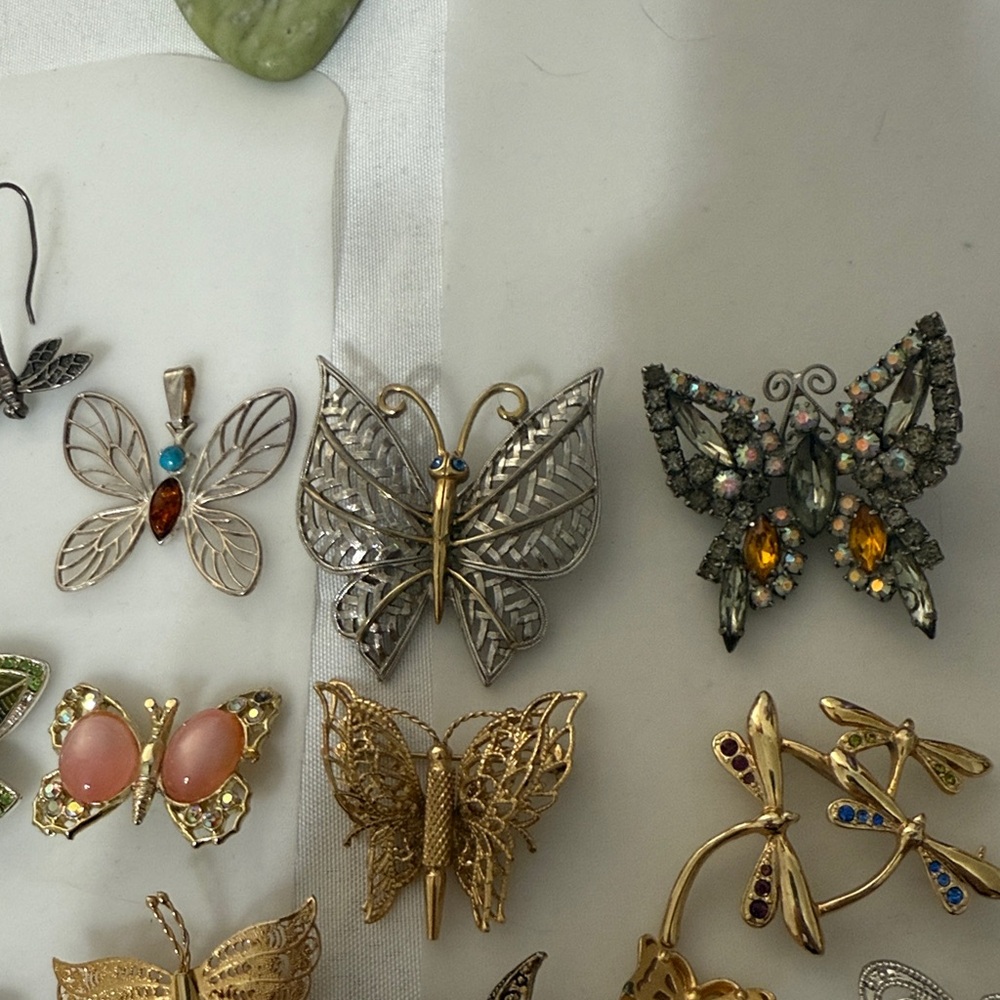 Dragonfly & Butterfly brooches vintage & modern - Picture 8 of 13